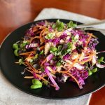 Asian Chicken Salad with Honey Miso Dressing | cookglobaleatlocal.com